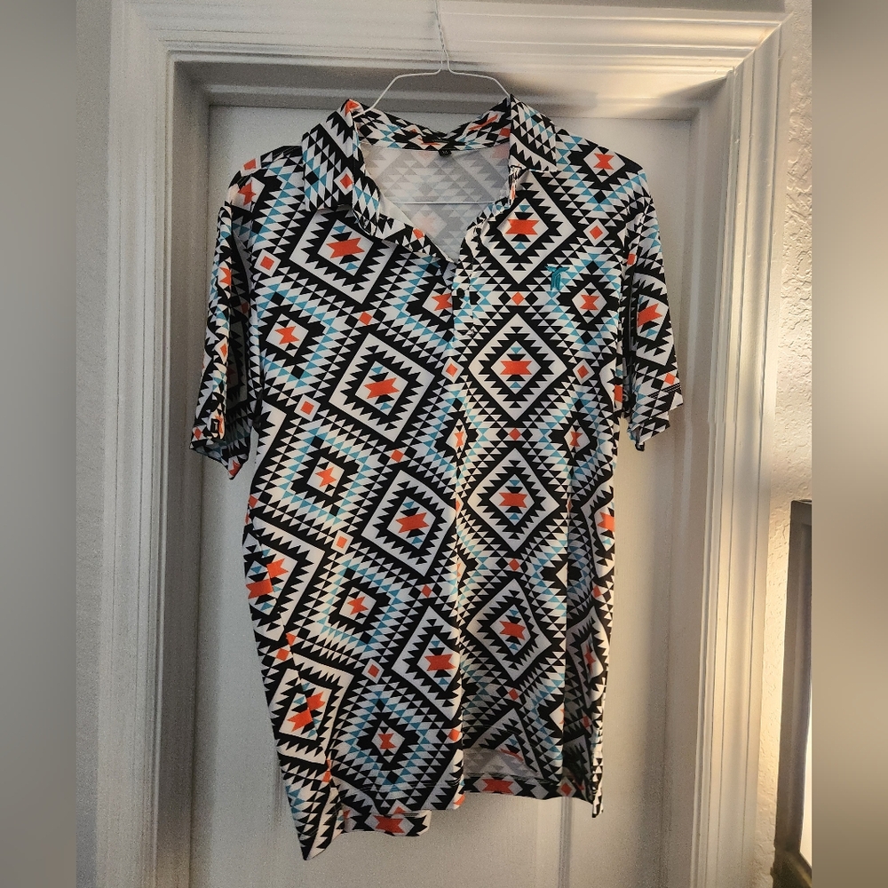 Trenton Apparel Men's Medium Aztec Golf Polo